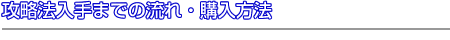 攻略法入手までの流れ・購入方法