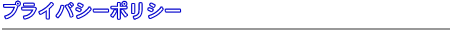 プライバシーポリシー
